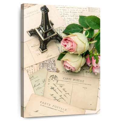 Hardie roses sur des cartes postales françaises
