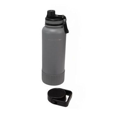 32oz Stainless Matte Vacuum Water Bottle Dual Lid