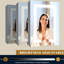 Armoire à pharmacie 32 "à miroir 24" pour salle de bain - à intensité variable, brouillard, tablette réglable, 2 portes, douilles, design argenté à intensité variable 3 couleurs, brillant