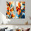 Mid Century Enchanted Bloom Flowers - Garden, ensemble de 2 grandes impressions murales en métal