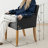 Kirjak 34" H Stain Resistant Linen Dining Armchair -1900402697