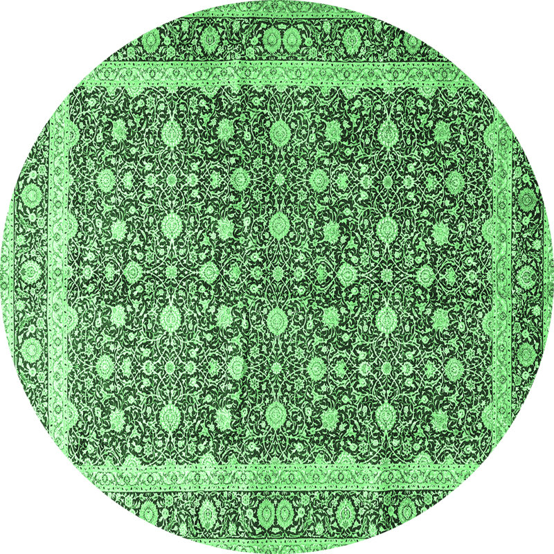 Maesynn Washable Oriental Indoor Rug, Round 4'