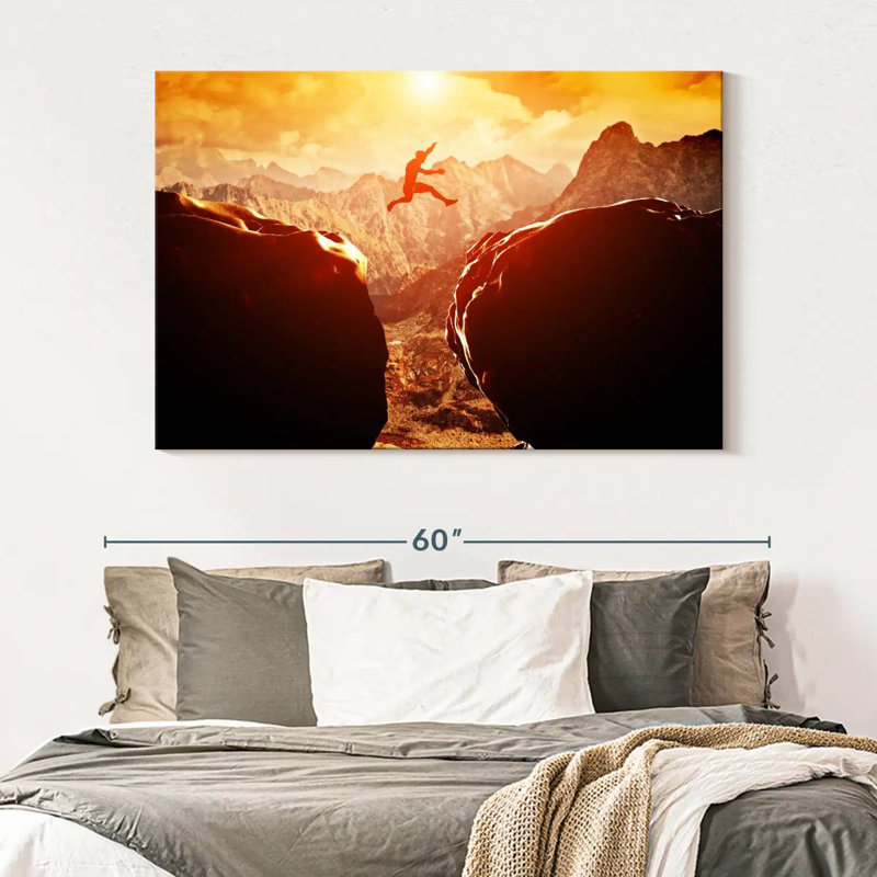 Sireci Extreme Cliff Jumping, 34" H x 51" W
