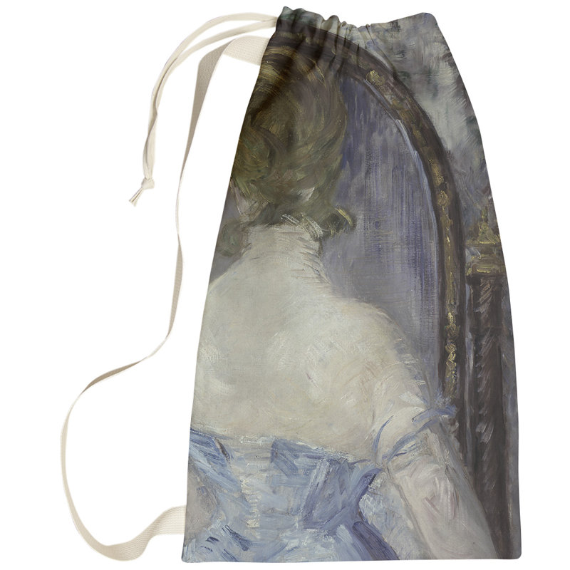 Sac à linge Avant le miroir, Grand (H 76,5 po x l 29,5 po x P 1,5 po), Bleu