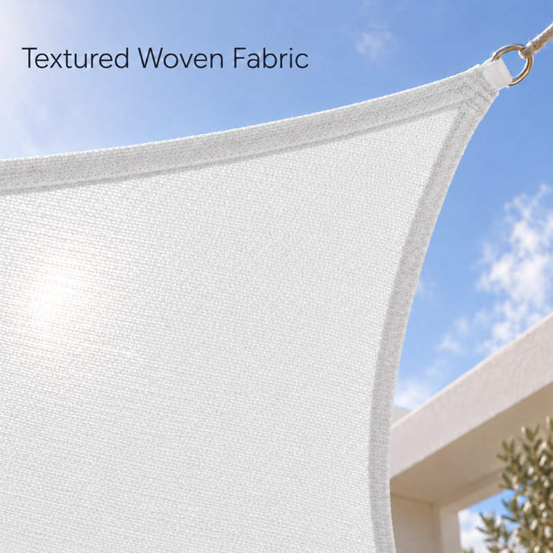 Voile d'ombrage royal 200 g / m² Royal Shade, H 8 pi x 12 pieds, Blanc