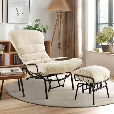 Brevick Upholstered Accent Chair with Ottoman
