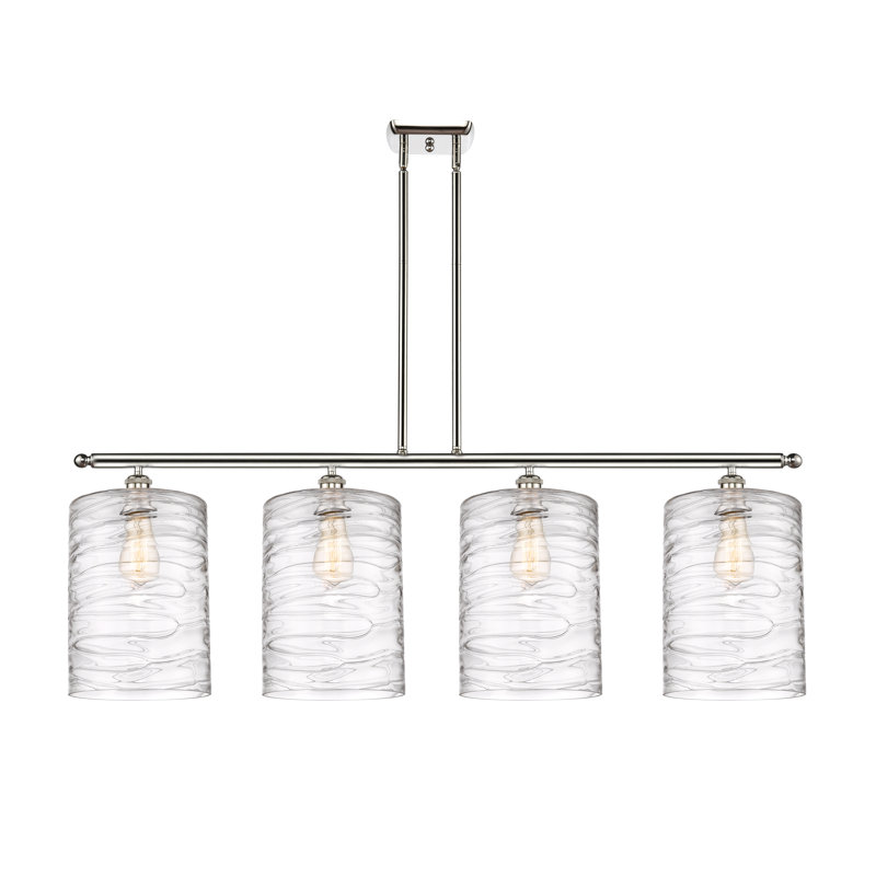 Dublin 4 - Light Pendant, Deco Swirl, Polished Nickel