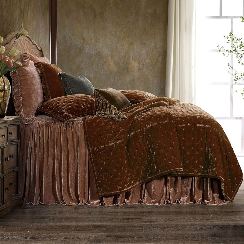 Coussin Oblong Stella, Brun cuivré
