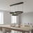 39.4Inch Modern Linear Chandelier Kitchen Island Pendant Warm White LED Switch Dimmable