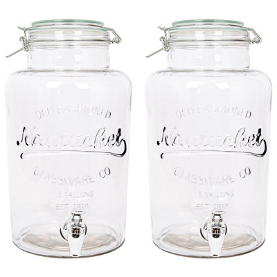 Rink Drink Glass Drinks Dispensers with Tap