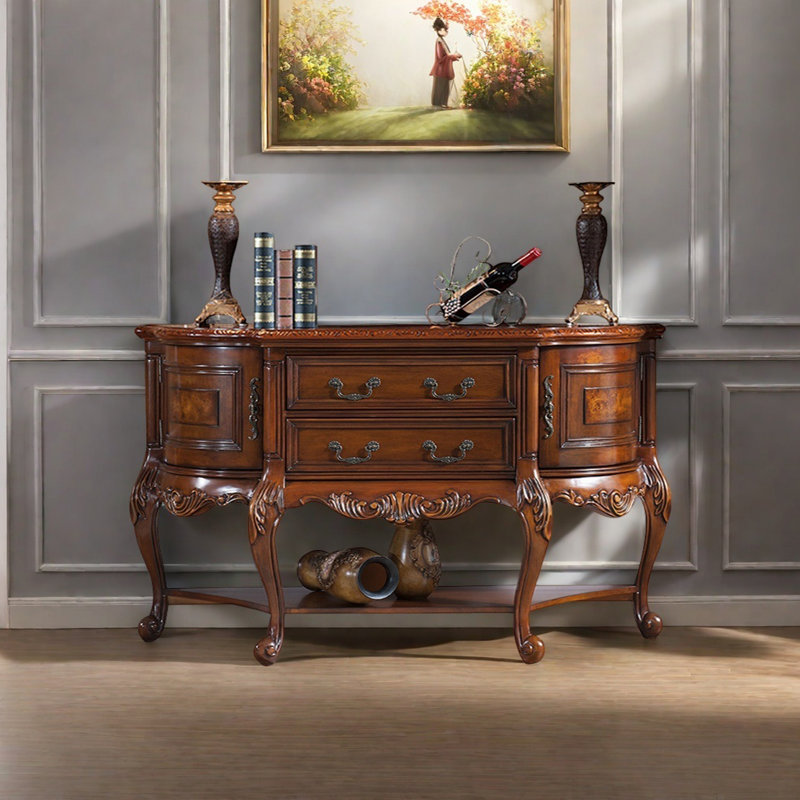 Rural Classical Multifunctional Console Table, 38.58" H x 62.99" W × 19.69" D