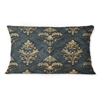 Or noir damassé Glamour II - coussin damassé