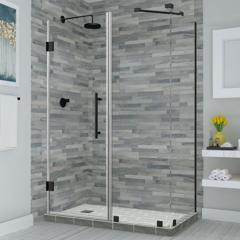 Bromley Frameless 58.25" x 72" Rectangle Hinged Shower Enclosure