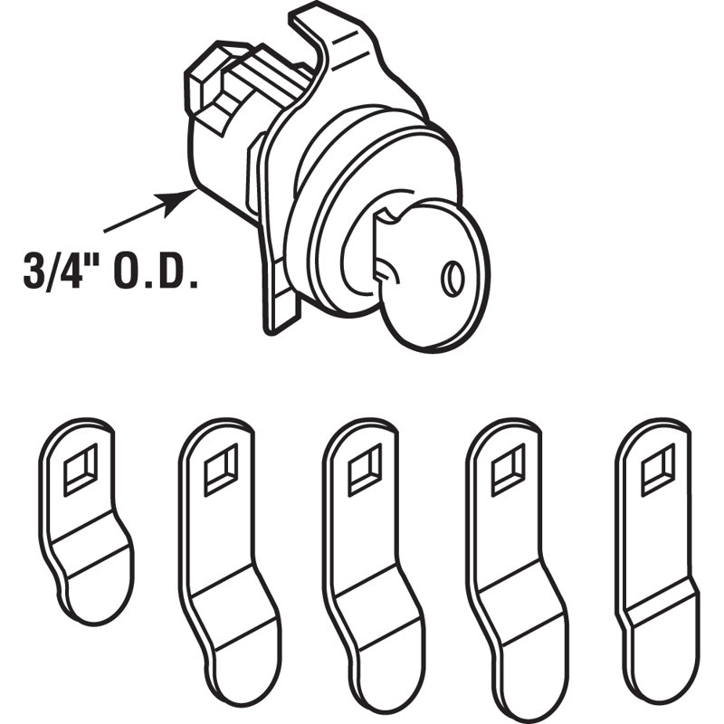 Prime-Line Tumbler Lock, 4.75" H x 2.88" W x 1.25" D