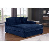 Gryta Single Chaise Lounge Corduroy Modern Sofa, With 4 Pillows