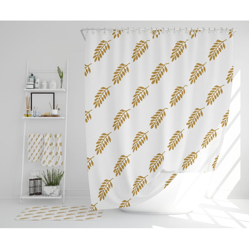 Navdia Polyester Shower Curtain Set
