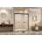 44-48" W × 72" H Tempered Glass With Explosion Proof Film, Aluminum Frame Double Sliding Shower Door, "1/4 (6 Mm), Stainless Steel Handle-123404471