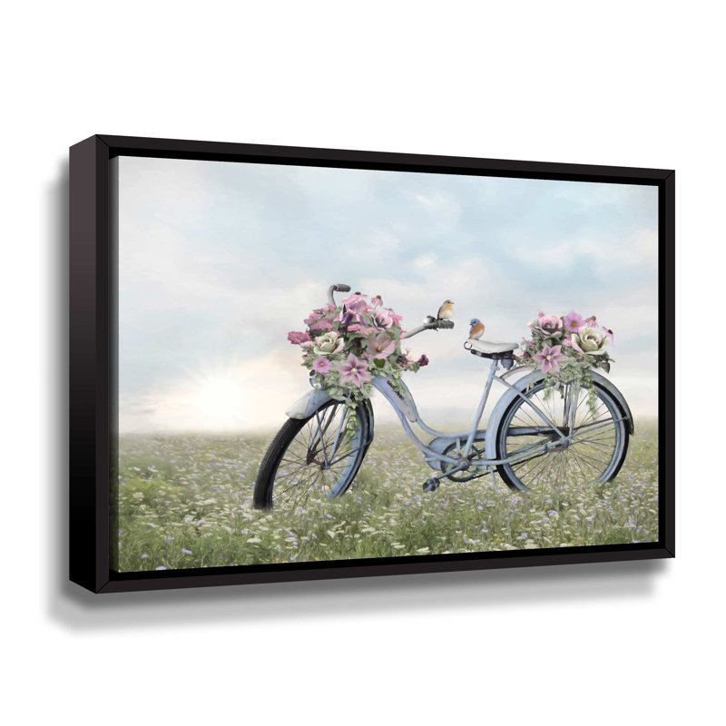 Fragrant Fields - Peinture sur toile, Cadre flottant noir, H 14 po x l 18 po x P 2 po