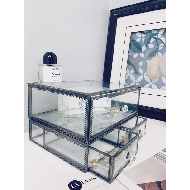 Glass Makeup Organizer