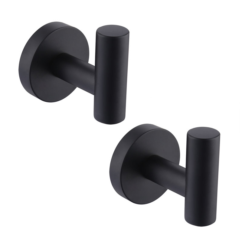 KES Bathroom Towel Hook Robe Hook Shower Kitchen Wall Mount SUS 304 Stainless Steel Matt Black