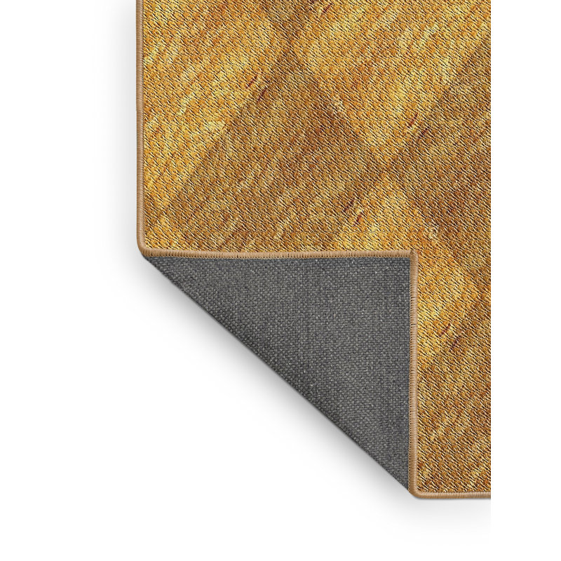 Tapis de zone brun à motif, Rectangle 5 pi x 7 pi