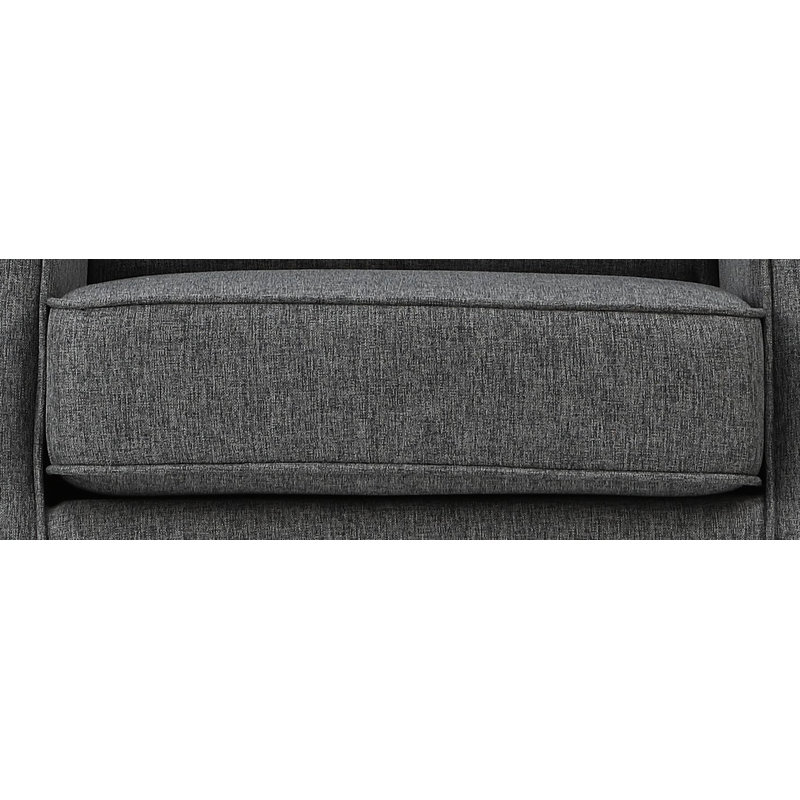 Chaise berçante Fabien en tissu gris