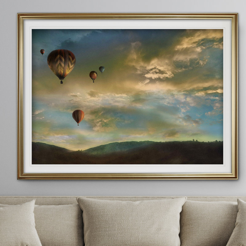 " Sunset Rendezvous " Acrylic Print, 31" H x 43" W x 1.5" D, Gold