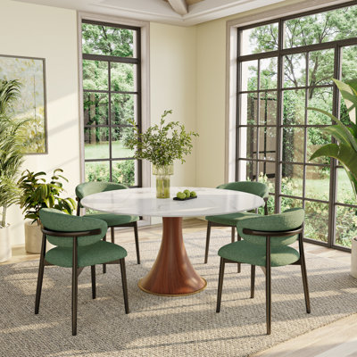 Ensemble de table de salle à manger avec chaises rembourrées 2/4/6/8
