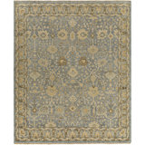 Reign Hand Knotted Wool Area Rug in Green