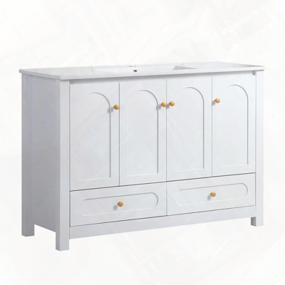 Meuble-lavabo avec lavabo en céramique
