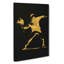 Banksy In Black Gold Flower Thrower - Wrapped Canvas Print-61886386