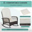 Chaise berçante d'extérieur en osier avec siège large Outsunny