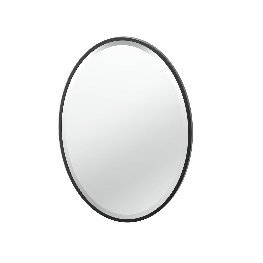 Flush Mount Framed Bathroom Vanity Mirror | Oval Framed Wall Mirror with Beveled Edge | Decorative Wall Mirror for Bathroom, Bedroom, Hallway, Entryway Gatco 