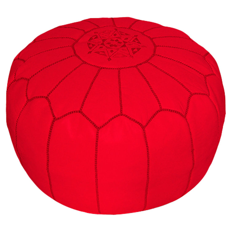 Cherise Moroccan Leather Pouf