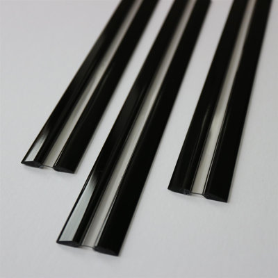 3x 300mm Black Low Profile Flex hinges, Fexible Living Hinges, Plexiglass, Continuous Acrylic Piano Hinges
