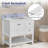 36"X22" Quartz Stone Bathroom Vanity And Rectangular Ceramic Sink And Backsplash