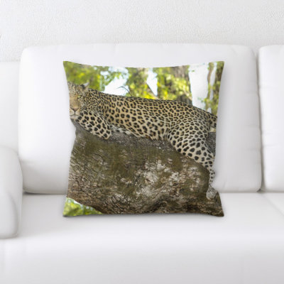 Coussin en jeté leopard