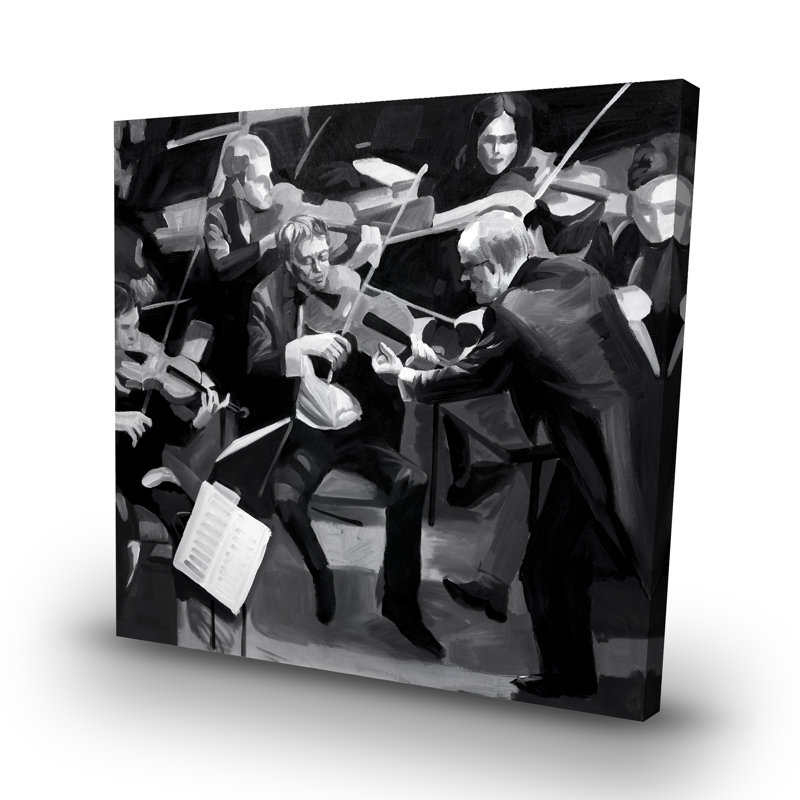 Symphony orchestra performing - 32"x32" art on canvas