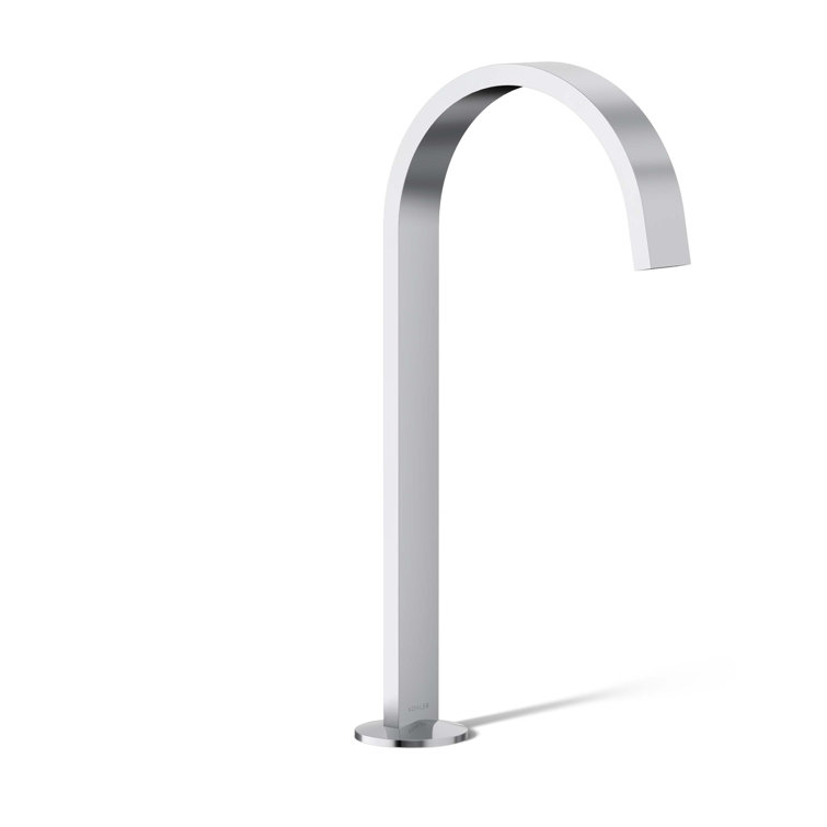 Components Bathroom Sink Spout With Ribbon Design