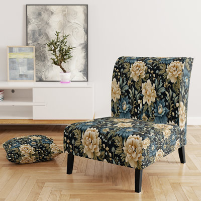 Fauteuil de chambre Tribal Green Damask Accents I