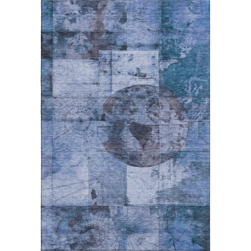 Premium Machine Washable Farolt AMF1905 Global Rug, Rectangle 10' x 14'