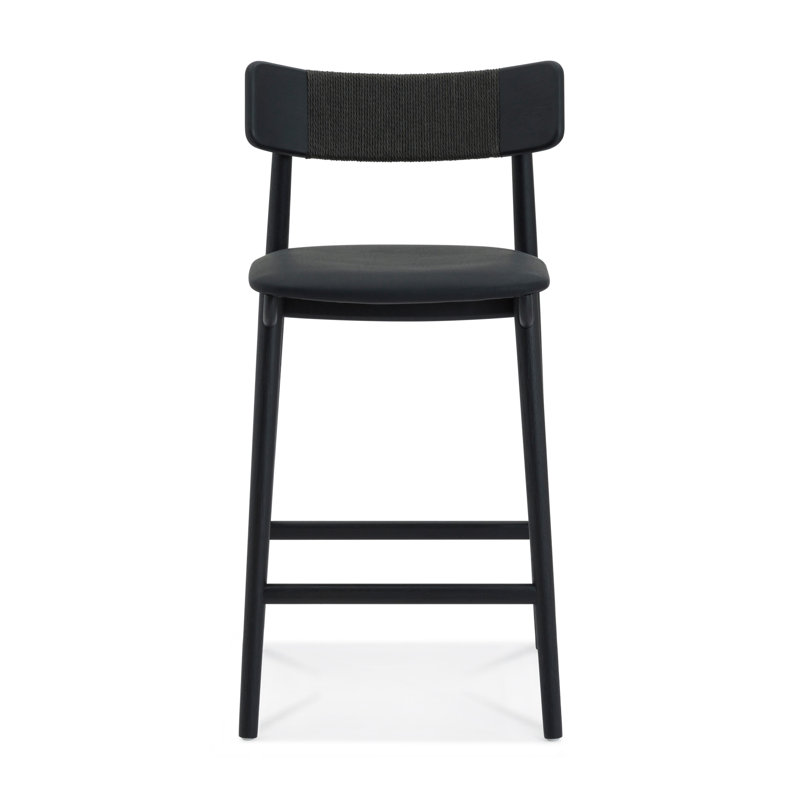 Tabouret de bar Sakina, Noir, Tabouret de comptoir (hauteur de siège de 27,6 po