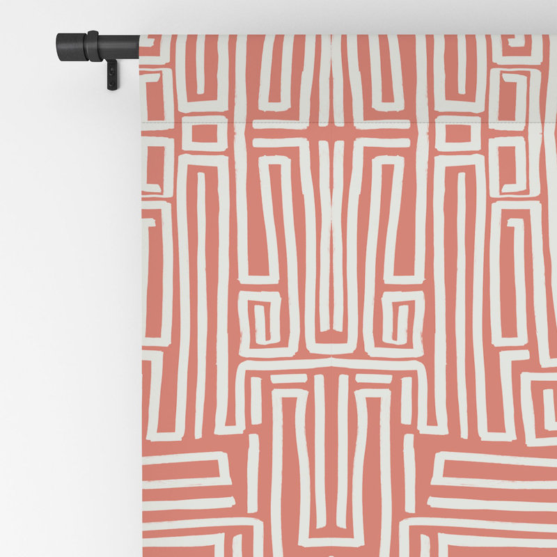 Marta Barragan Camarasa Mosaic Of Abstract Lines I 1pc Blackout Window Curtain Panel, 50" W x 63" L