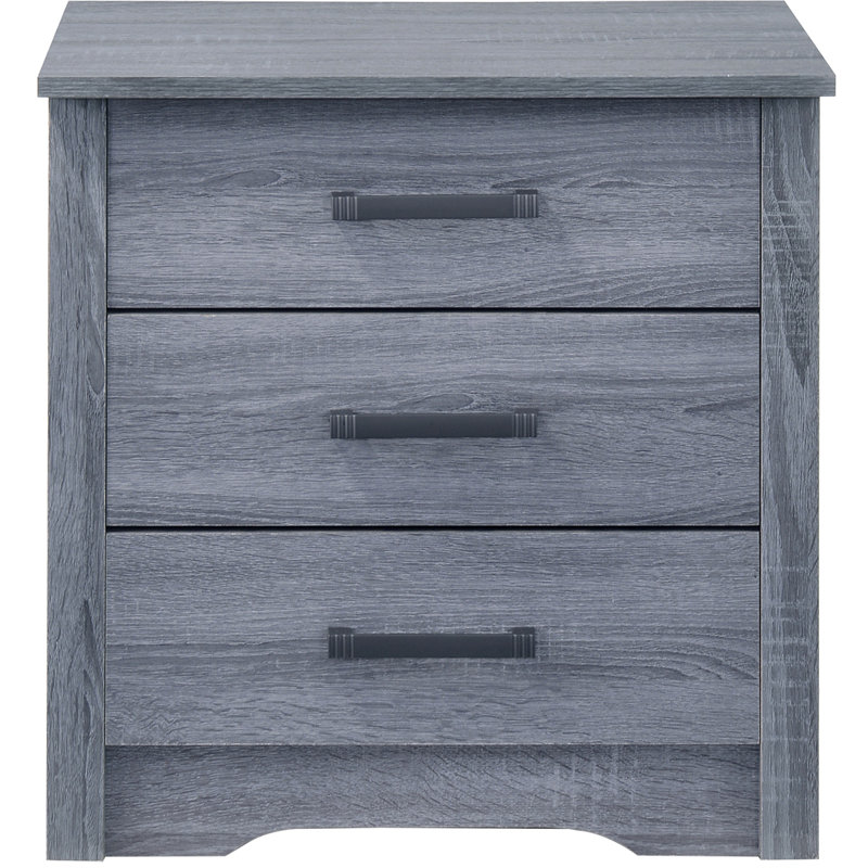 Contemporary Nightstand, Gray