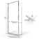 Sopora 33.13'' - 34.88'' W x 63.5'' H Pivot Framed Shower Door with Clear Glass