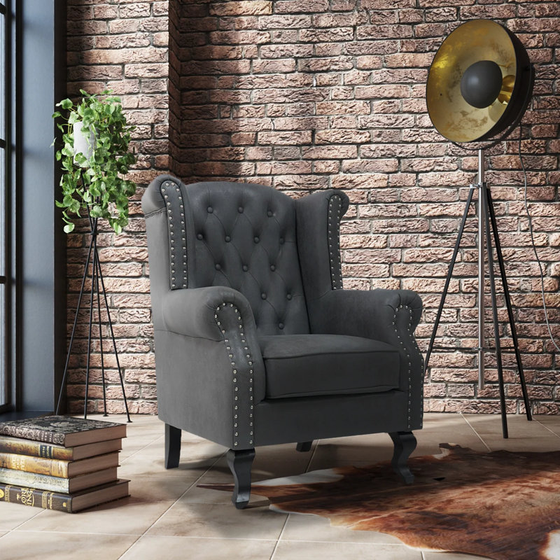 Hansen Balmoral Wingback Chair, Grey