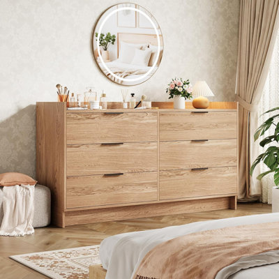 long dresser name Modern Dresser with 6 Drawers 52.5