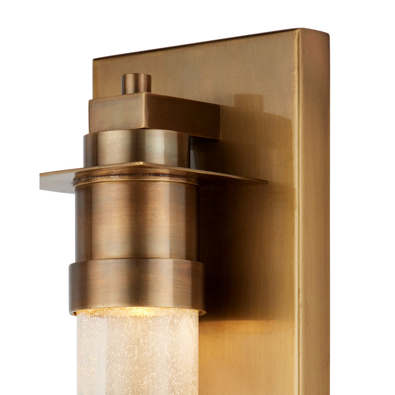 Provence 1 Light Outdoor Wall Sconce, Antique Brass