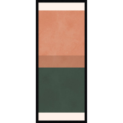 Amanti Art Framed Fabric Pinboard, Terracotta Layers by Vitor Costa Printed Bulletin Board for Use as a Vision Board or Wall Organization
