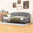 Upholstered Twin Daybed with Sturdy Slats, Tufted Wingback Design-1143317582